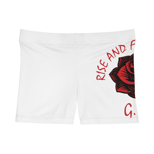 RISE AND GRIND Women's Shorts (AOP)