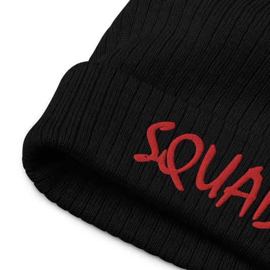 SQUAD Ribbed knit beanie HAT