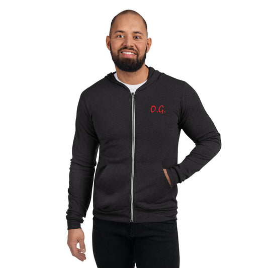 EMBROIDERED O.G. ORIGINAL Unisex zip hoodie
